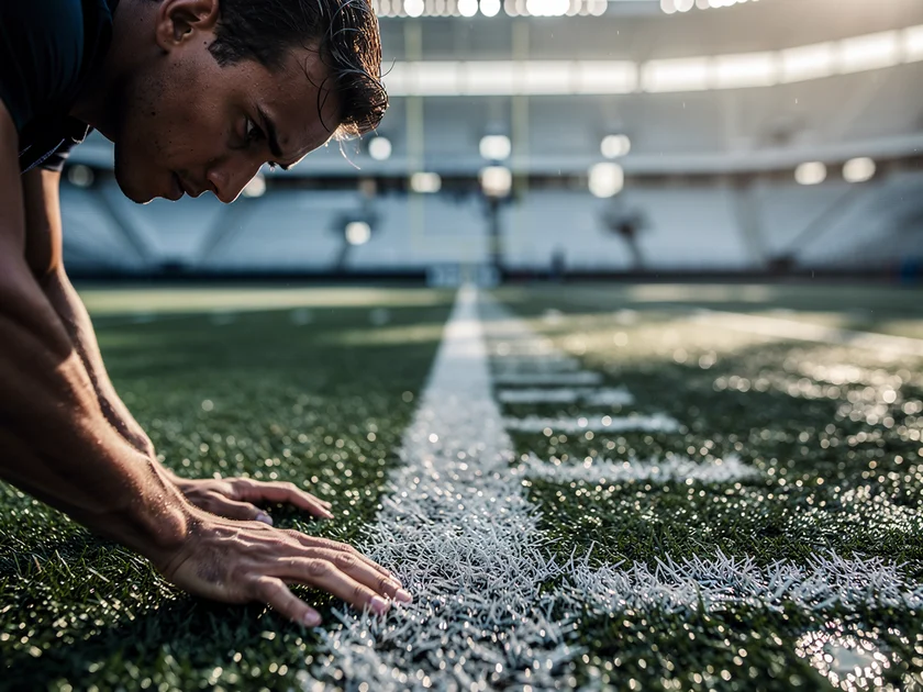 baltimore-ravens-2026-nfl-draft-center-0326 Baltimore Ravens offensive linemen in formation during 2025 NFL season practice at M&T Bank Stadium