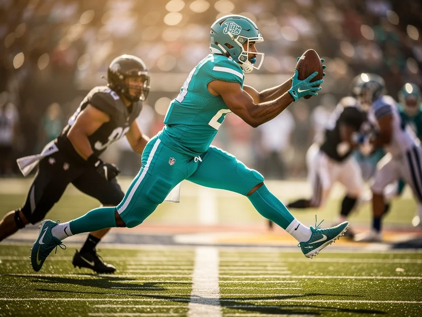 Philadelphia Eagles wide receiver A.J. Brown running a route during an NFL game in 2025