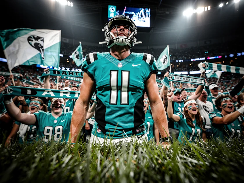 Justin Herbert in Los Angeles Chargers uniform preparing to throw a pass during an NFL game