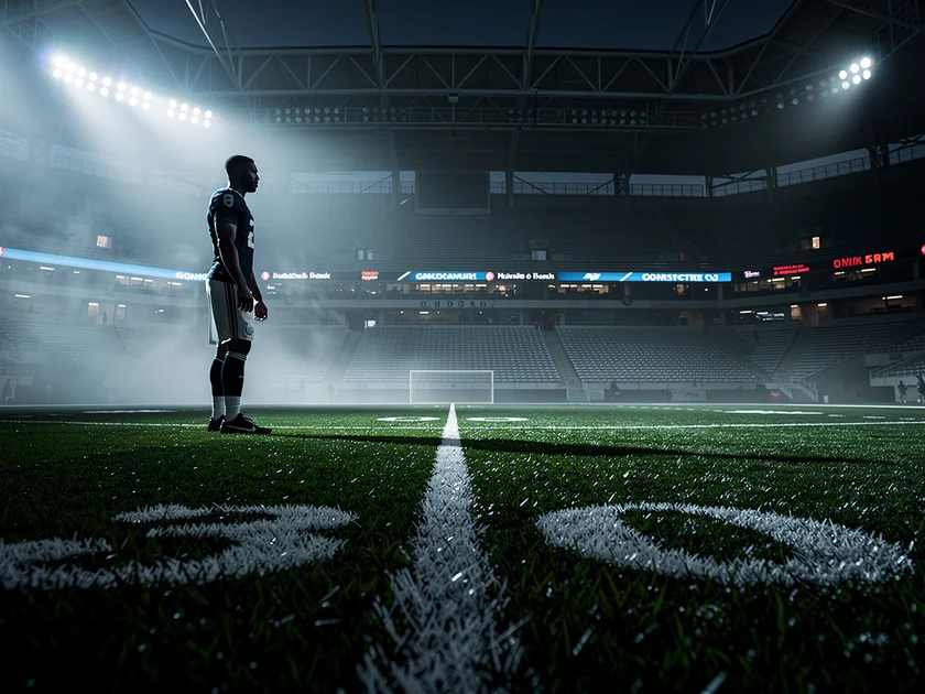 Matthew Stafford in Los Angeles Rams uniform preparing to throw a pass during an NFL game