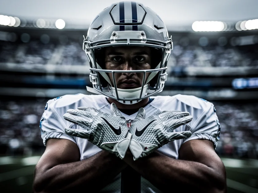 Las Vegas Raiders helmet on the field representing the 2026 NFL Draft quarterback decision and Geno 