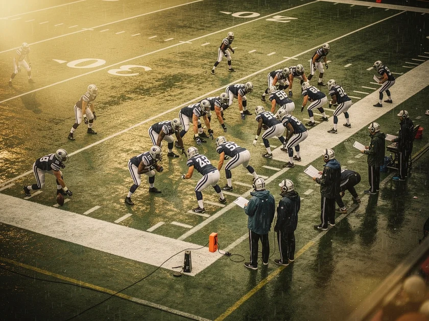 Las Vegas Raiders head coach Klint Kubiak on the sideline at Allegiant Stadium during 2026 NFL season